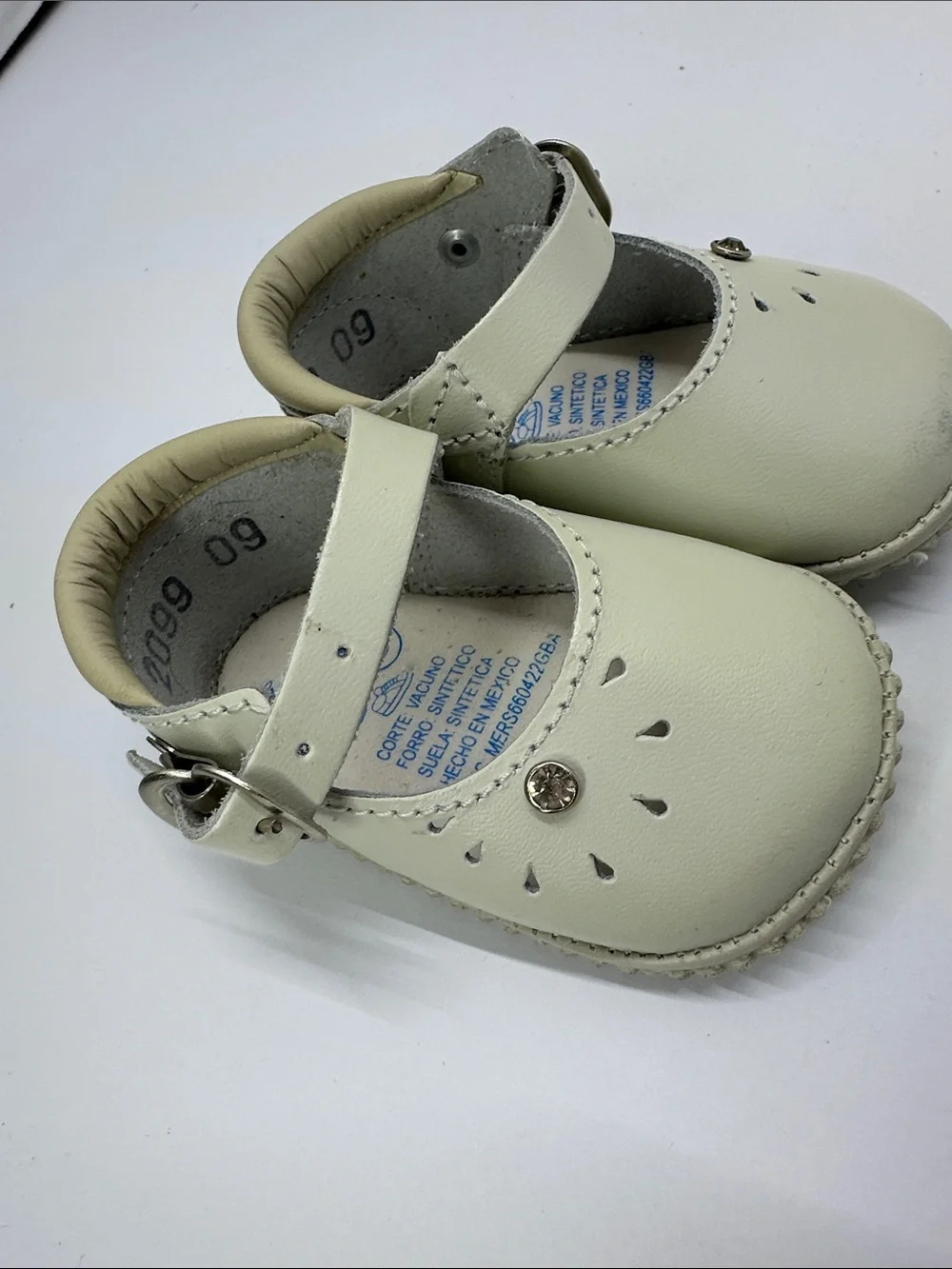 Angel Cream Mary Jane Baby Walker Shoes